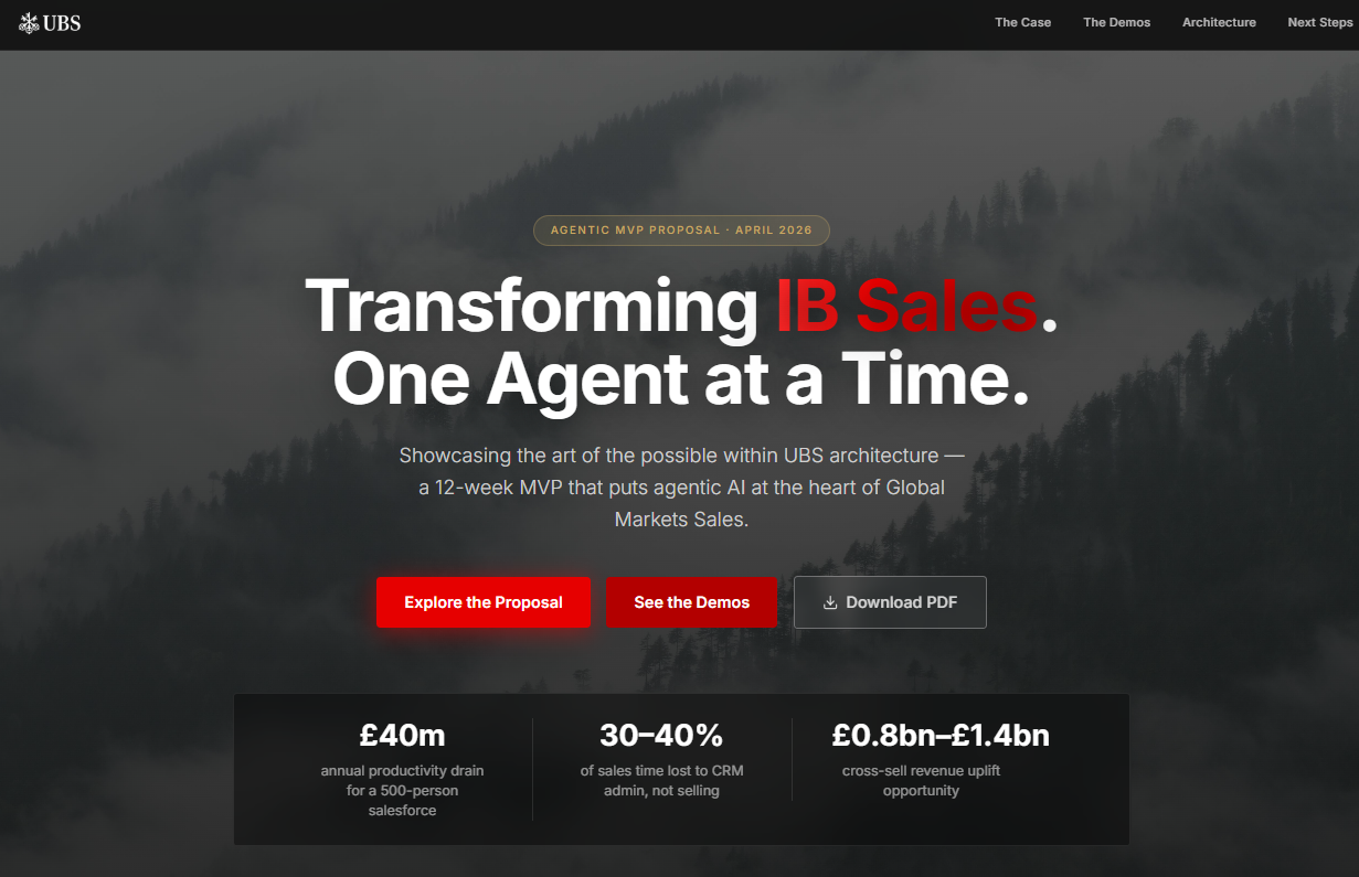 UBS Global Markets — IB Sales Intelligence